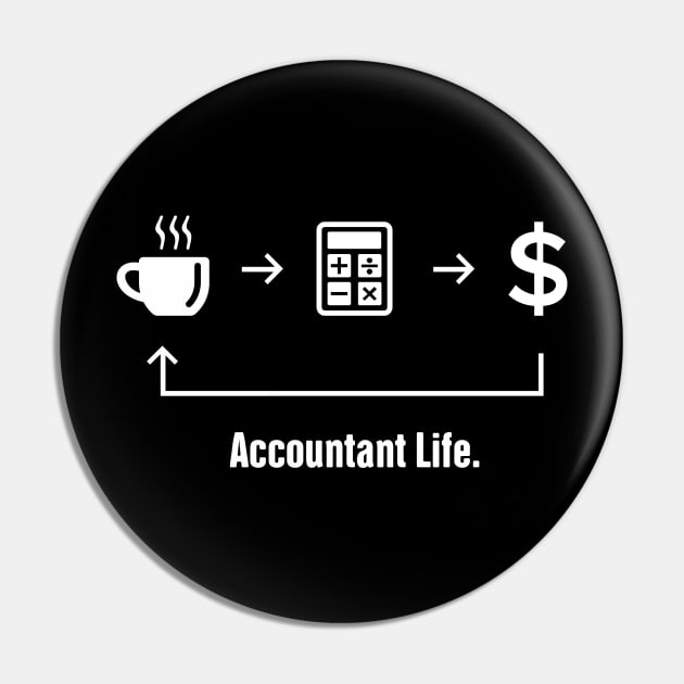 Accountant Life | Funny Accounting Pin by MeatMan