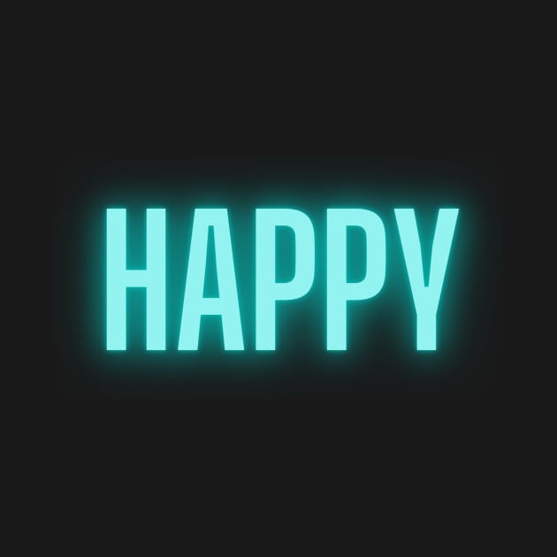 happy cool blue glowing design by Afido