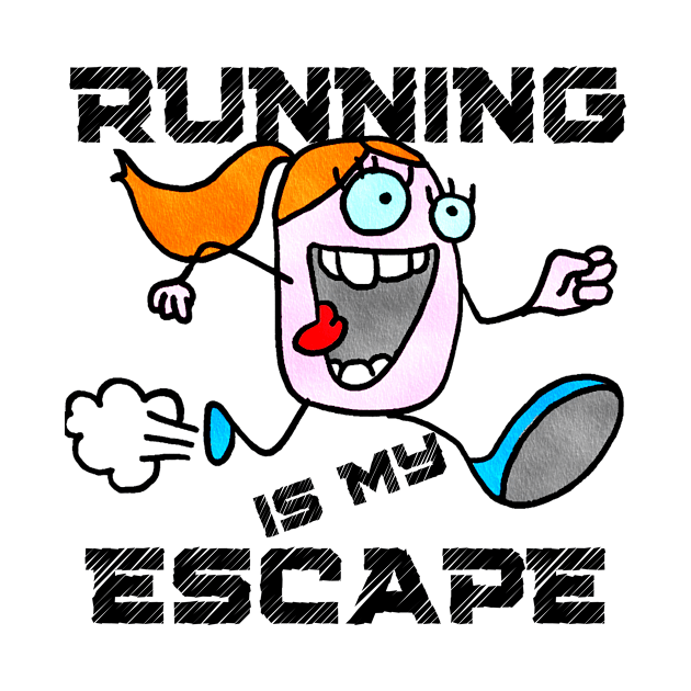 Running Is My Escape ( Cartoon Art ) by Dreanpitch