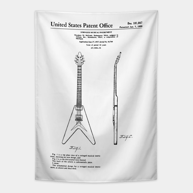 US Patent - Gibson Flying V Tapestry by Taylor'd Designs