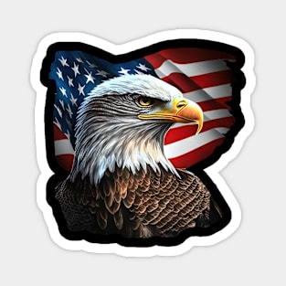 Patriotic Eagle Magnet