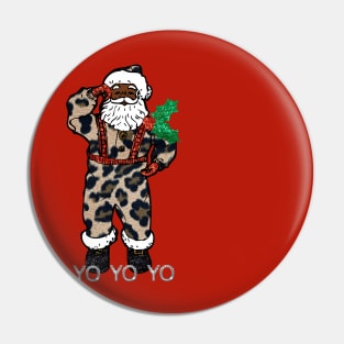 yo black santa claus christmas Pin