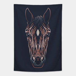 Horse Head Tattoo Illustration Tapestry