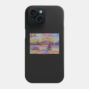 Sydney Harbour Bridge and Opera house. Phone Case