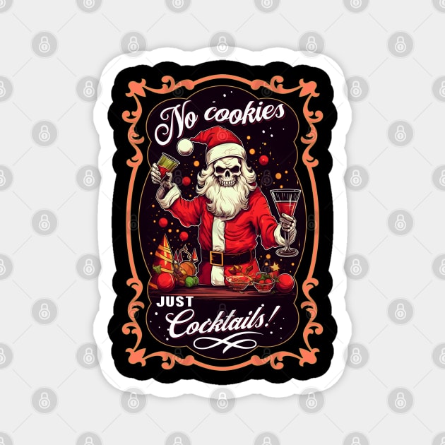 Skull Santa Bartender Magnet by SkullTroops