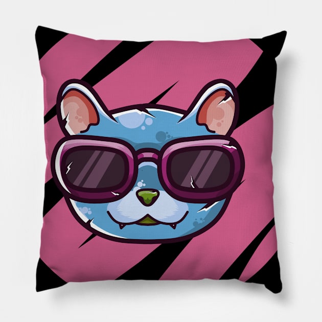 Cool cat Pillow by ezx