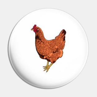 Rhode Island Red Chicken Pin