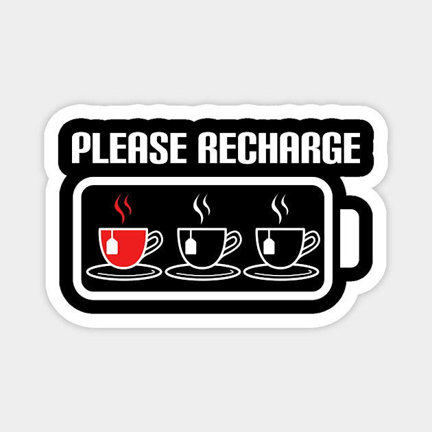 Tea Please Recharge Magnet by c1337s