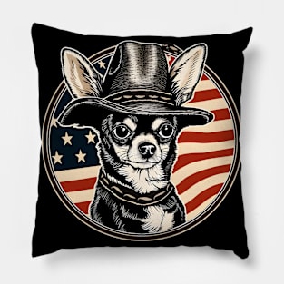 Chihuahua 4th of July Pillow