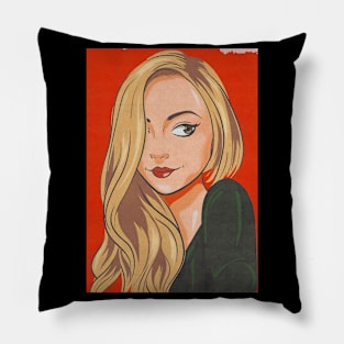 Amanda Seyfried Cartoon Style Pillow