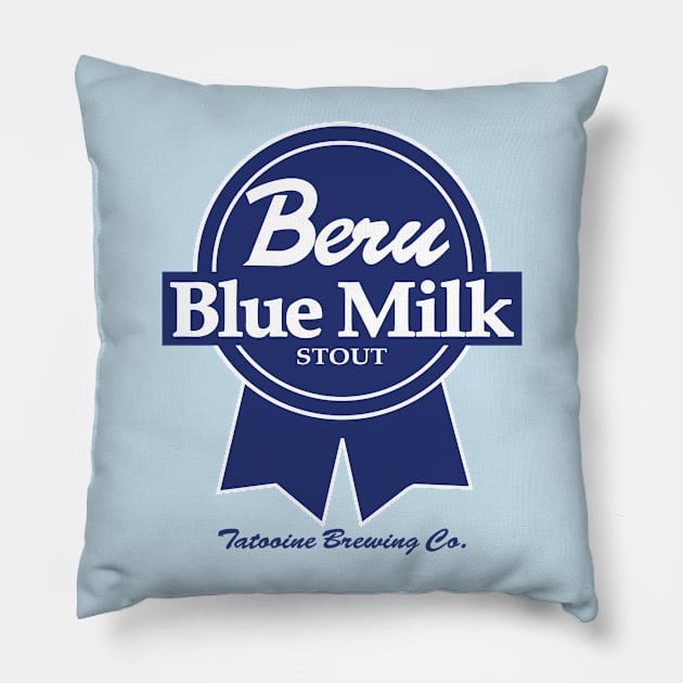 BLUE MILK STOUT Pillow by VOLPEdesign