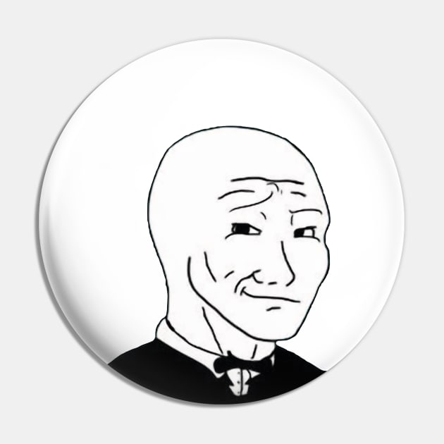 Chad Wojak Handsome Wojak - Wojak Meme - Pin