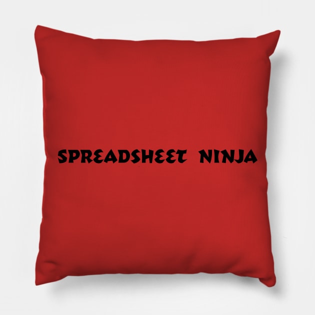 Spreadsheet Ninja Pillow by spreadsheetnation