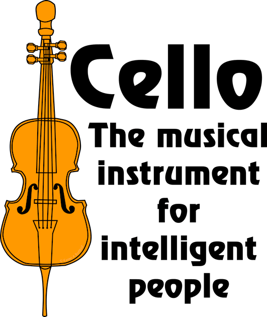 Intelligent Cello Kids T-Shirt by Barthol Graphics