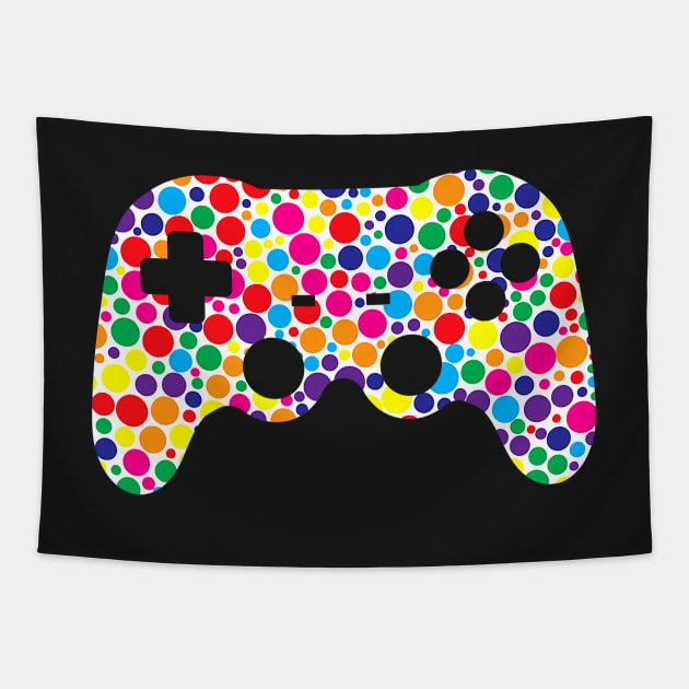Colorful Polka Dot Game Controller International Dot Day Kid Tapestry by patelmillie51
