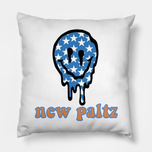 suny new paltz drippy smiley Pillow