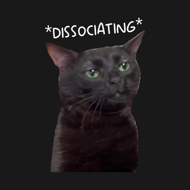 Dissociating, Zoning Out Black Cat Meme by Y2KSZN