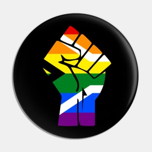 Black Lives Matter Fist LGBT Pride South Africa Pin