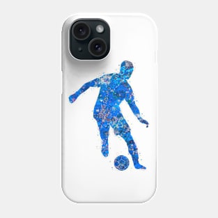 Soccer player blue art Phone Case