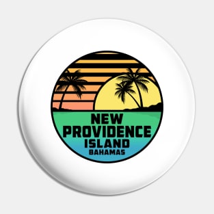 New Providence Island Bahamas Tropical Beach Surfing Scuba Surf  Vacation Pin