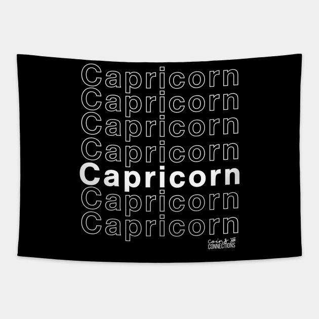 Capricorn Zodiac Birthday Tapestry by coinsandconnections