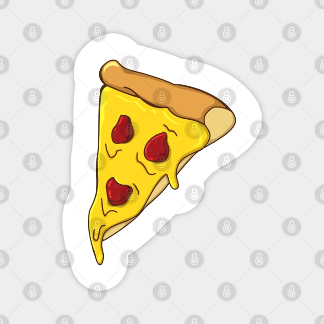 Happy Pizza Slice Magnet by Kacica