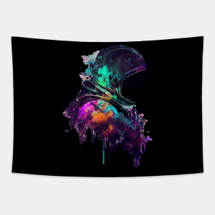 Outer Space Drippin Paint Art Fun Spaceman Tapestry