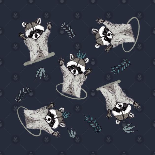 Jolly Playful Raccoons by Blissful Drizzle