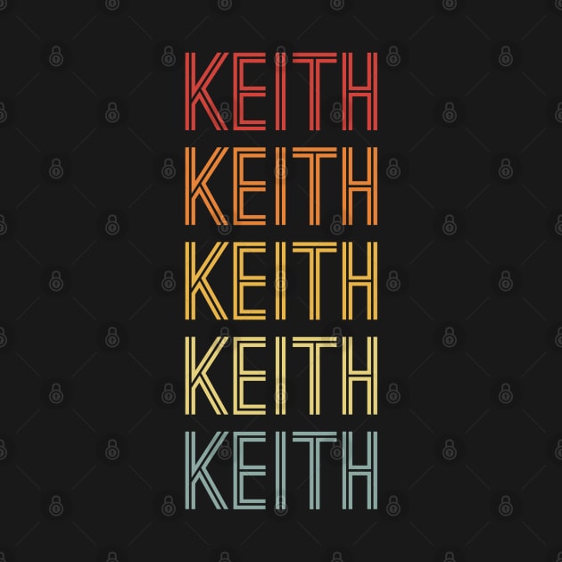 Keith Name Vintage Retro Gift For Keith by CoolDesignsDz