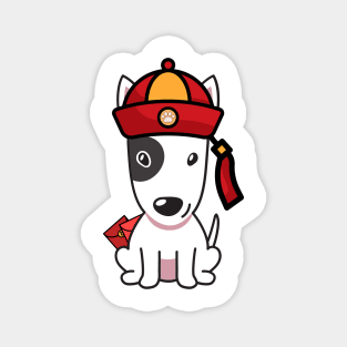 Cute Lunar New Year Bulldog Terrier Magnet