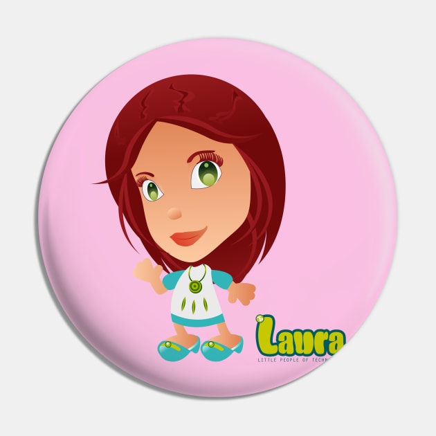 "Laura" - Little People of Technopolis Pin by George Barakoukakis