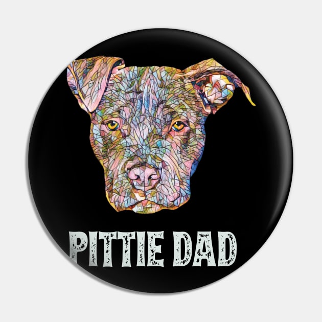 American Pit Bull Terrier Dad Father's Day Gift Pin by DoggyStyles