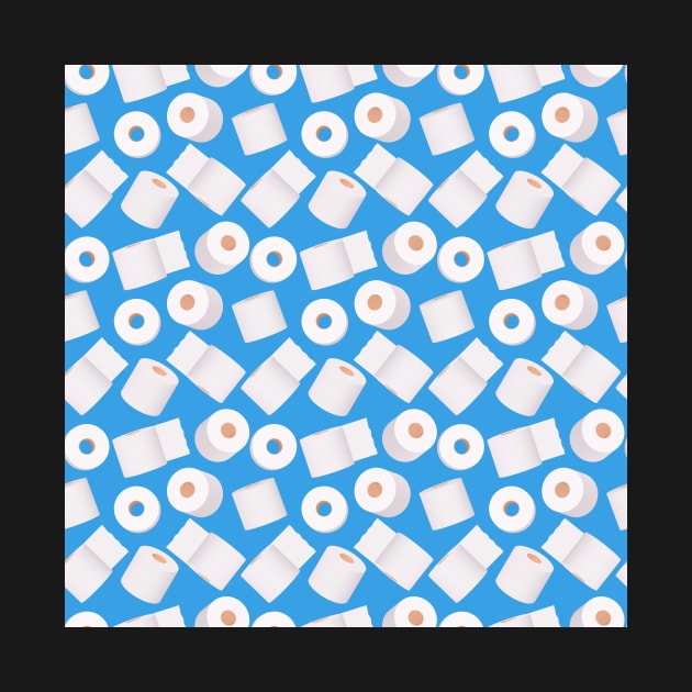 Toilet paper blue (pattern) by 3DVictory