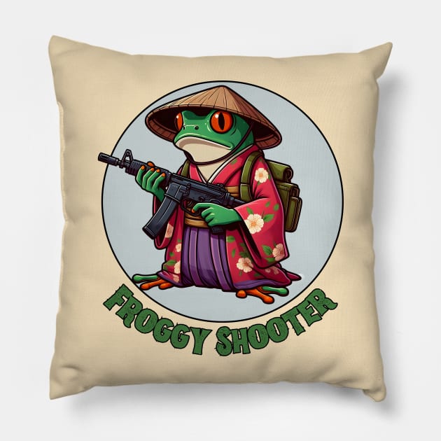 Shooting frog Pillow by Japanese Fever