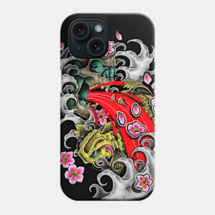 Koi and Skull Phone Case