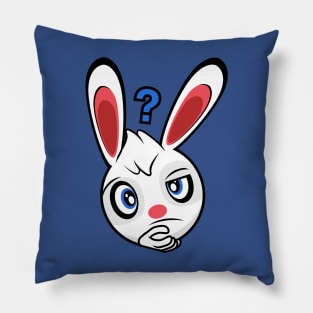Confused Rabbit Robert Pillow