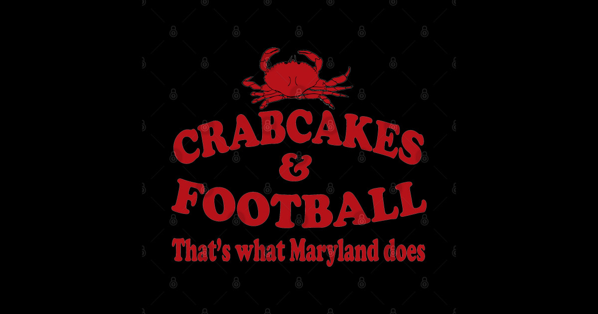 Crabcakes And Football Football Sticker TeePublic