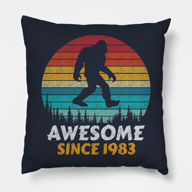 Awesome Since 1983 Pillow by AdultSh*t