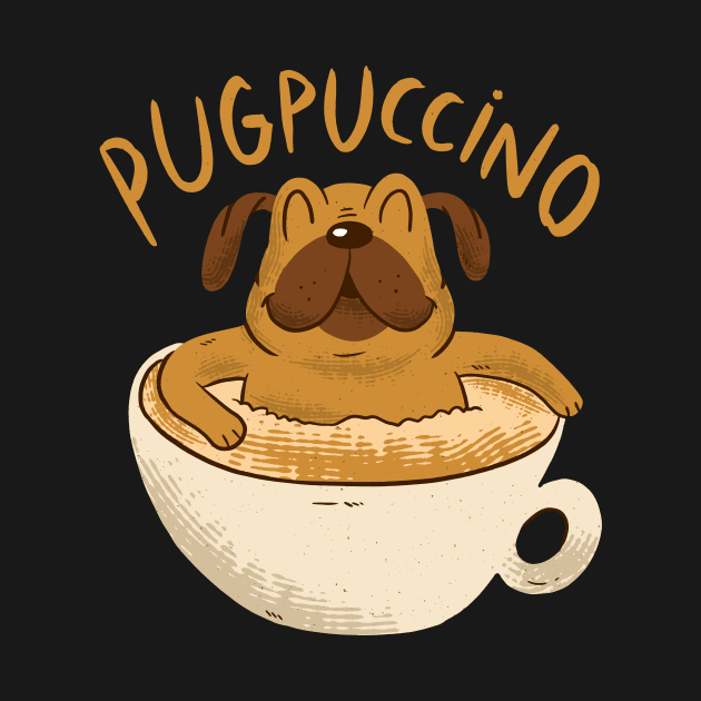 pug cappuccino by HBfunshirts