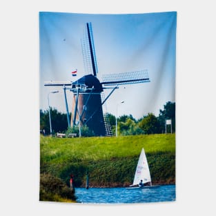 Photography- Dutch windmill at Zeeland Tapestry