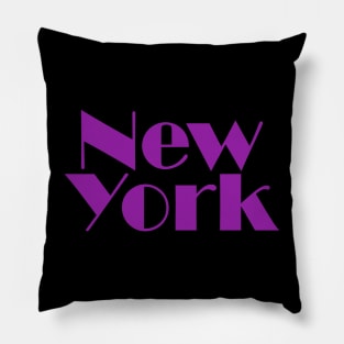 NEW YORK-Purple Broadway Pillow