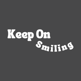 Keep on smiling, women's trendy smiley face summer shirt T-Shirt