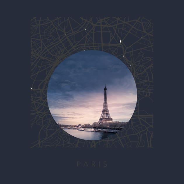 Paris Streets Collage by Seven Trees Design