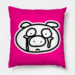 Crying Boo the kawaii pig. Pillow