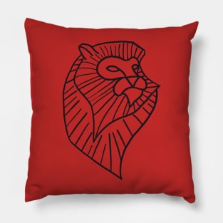 Geometric Lion Head Pillow