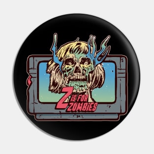 Z is for Zombies - Retro Horror Game Cartridge Pin