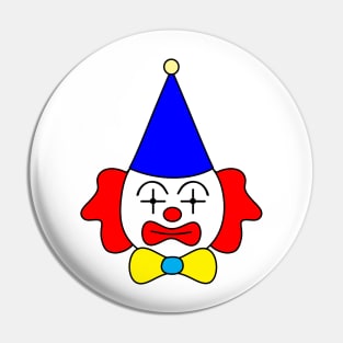 Clown - funny face. Pin