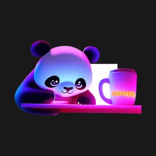 Panda drinking coffee T-Shirt