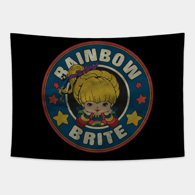 Rainbow Brite Vintage Texture Tapestry by tresnoku