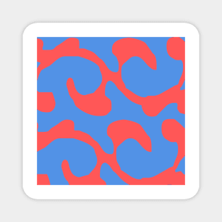 Abstract pattern red swirl Magnet